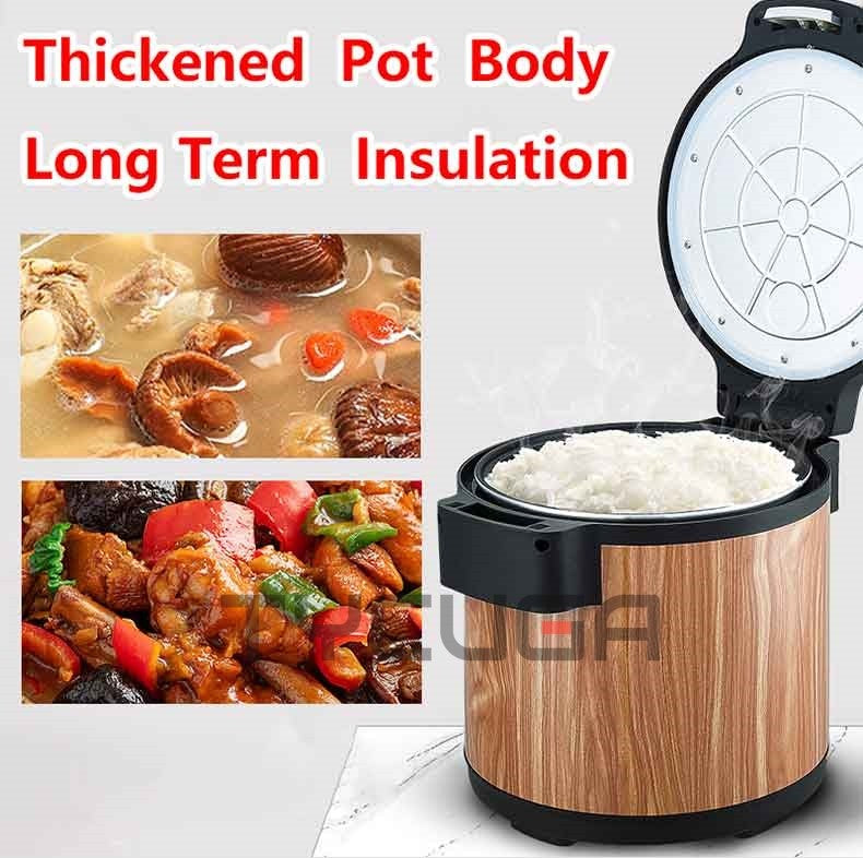 15L Electric Rice Cooker Heating Insulated Food Container Non-stick Inner Soup Warmer Kitchen Appliances For Sushi Restaurant