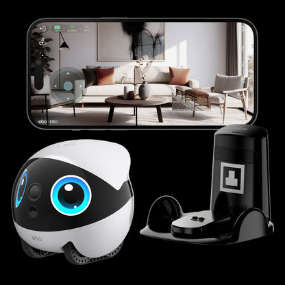 Robô Companheiro Inteligente para Animais de Estimação EBO AIR 2 PLUS, Câmera 3k, Chamada de Vídeo e Função de Patrulha com Inteligência Artificial (IA)