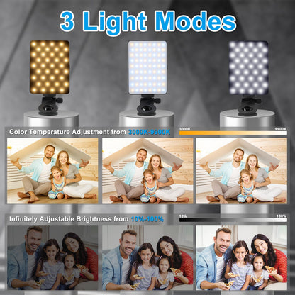 Luz de Selfie com Clipe no Celular para iPhone iPad Laptop Câmera LED Telefone Luz de Preenchimento com Clipe para Vídeo Tiktok Maquiagem