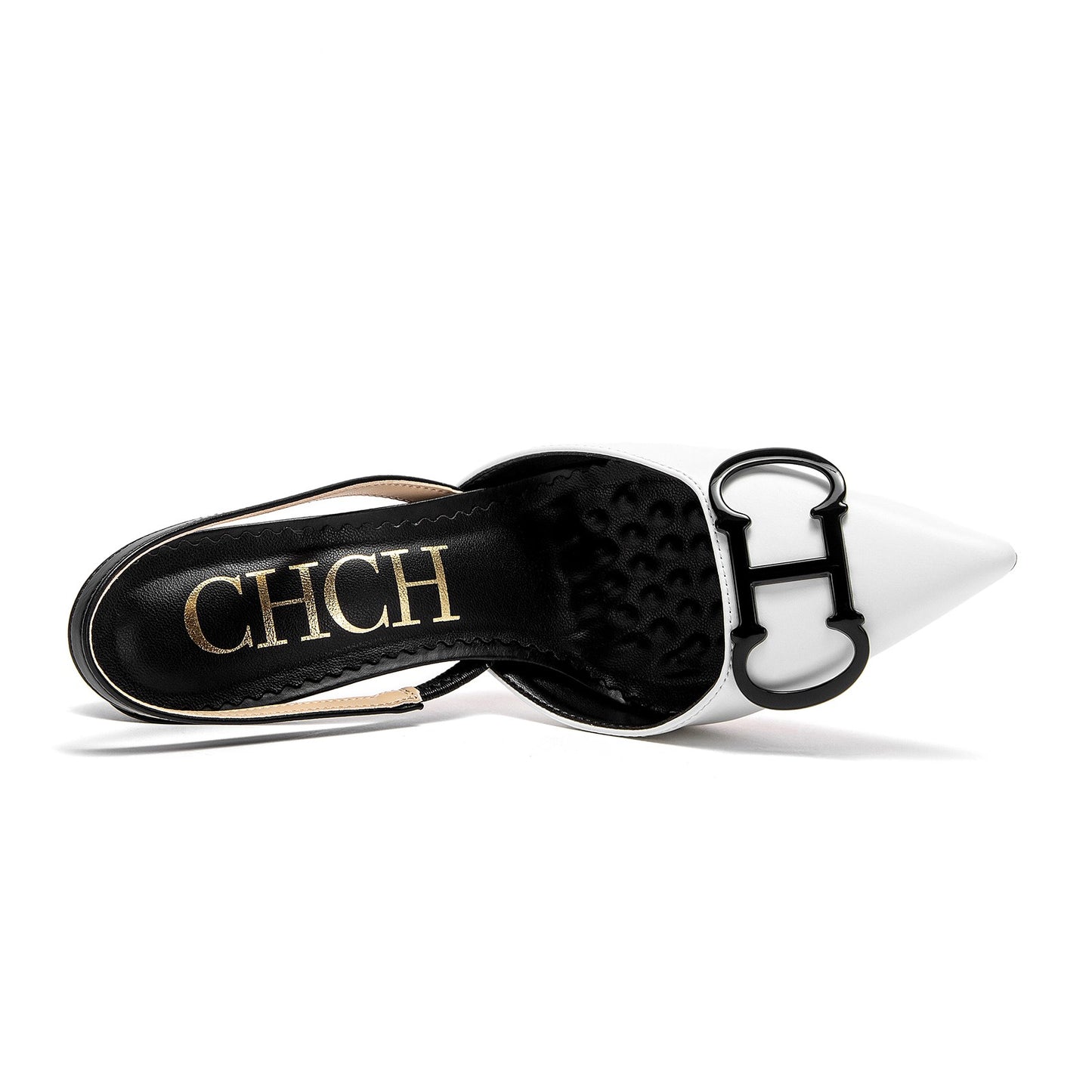 CHCH Salto Alto Feminino 2025 Ponta Fina Destiny Bico Fechado Salto com Tiras Sapatos de Festa Casamento Sexy 9cm