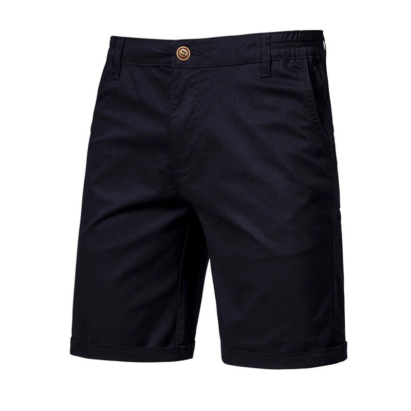Men Summer Soild Cotton Shorts For Man Casual Business Shorts Elastic Waist Sport Beach Shorts Gym Running Shorts Male Clothing