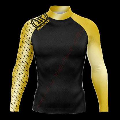 New Summer Men's Rashguard Long Sleeve Surfing Shirts Sunscreen Lycra Fabric Surf Sweatshirt UV Protection RightTrack Swimwear