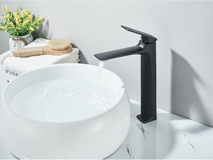 Black Bathroom Faucet Deck Mounted Bathroom Sink Mixer Tap Single Lever Basin Sink Mixer Faucets Chrome/White/Grey/Brushed Gold