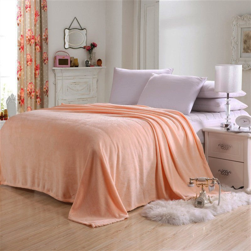 Spring Winter Winter Flannel Blanket Fluffy Warm Soft Sofa Cover Bedspread Solid Blue Black Coral Fleece Plush Blankets For Beds