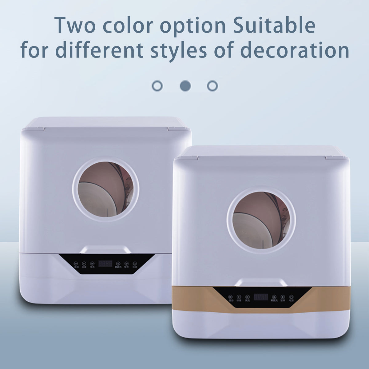 800W Portable Electric 110V/220V Multi-Functional Kitchen Cleaning Dishwasher Lower Spray Drying Disinfection Restaurants Cars