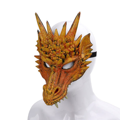 PU Foaming 3D Animal Dragon Mask for Halloween Carnival Party Halloween Dragon Mask Cosplay Dragon Scary Mask Monster Mask