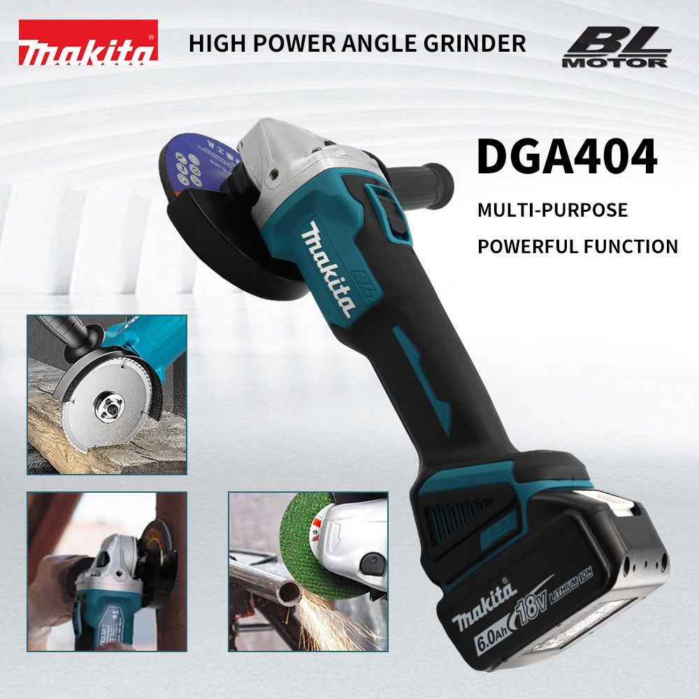 Lixadeira Angular Elétrica Sem Fio Makita, Máquina de Corte Recarregável, 18V, de Alta Potência para Bateria Makita