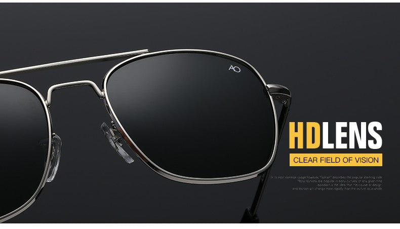 Fashion Aviation Sunglasses Men Luxury Brand Designer Square Sun Glasses for Male American Army Military Oculos