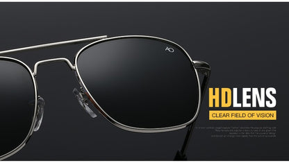 Fashion Aviation Sunglasses Men Luxury Brand Designer Square Sun Glasses for Male American Army Military Oculos