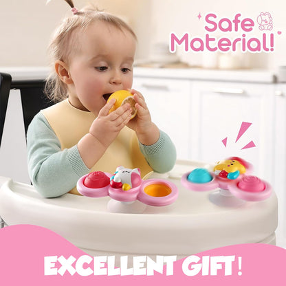 Baby suction cup rotating toy set, dreamy fairy tale series rotating music, cute cartoon image with diverse gameplay and gifts