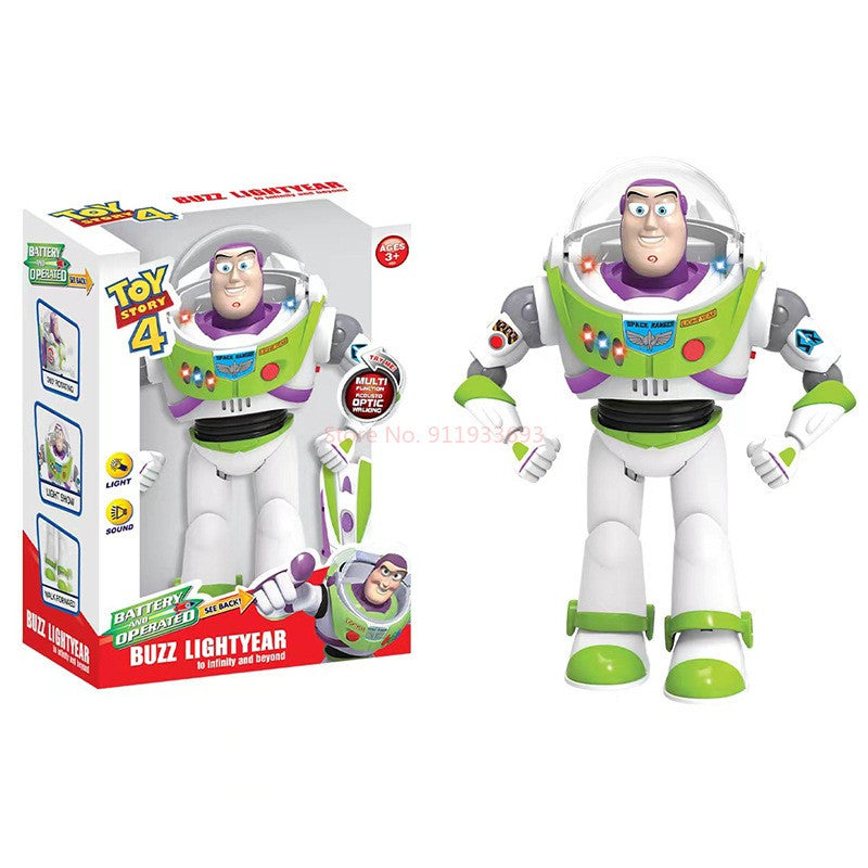 ?Novo? Em estoque Toy Story Buzz Lightyear Robô Elétrico que Anda Boneco de Ação Modelo Pixar Brinquedo Adequado para Presente de Aniversário Infantil
