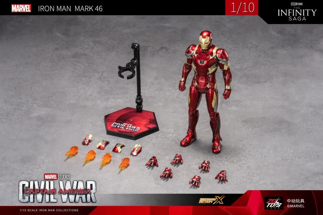 ZD Original Iron Man MK30 Blue Steel 1/10 Iron Patriot MK3 Marvel legends War Machine 10th Anniversary Action Figure Model Gift