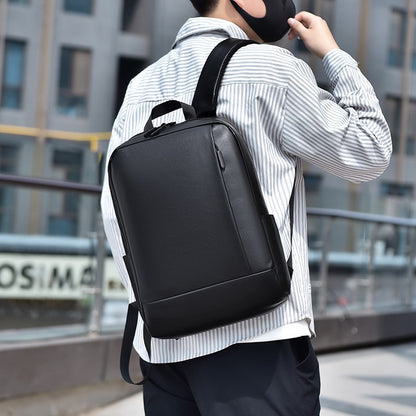 Fashionable and simple backpack, men's business laptop bag, large capacity, splash-proof, suitable for daily commuting, travel