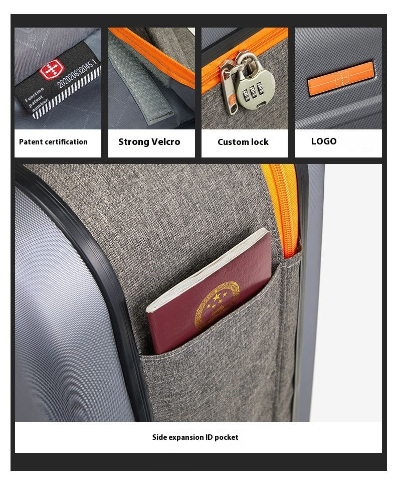 Nova mala de viagem dobrável, design multifuncional de 20 polegadas, para embarque e negócios, com senha
