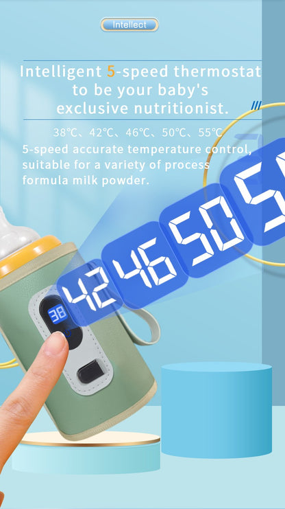 USB bottle warmer bag, baby milk insulation bag, portable multifunctional bottle warmer, suitable for home travel and cars.