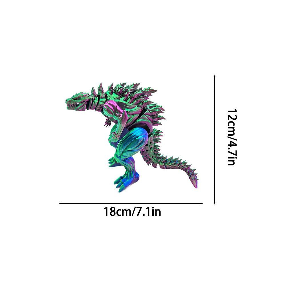 Enfeite de Dragão Impresso em 3D Enfeite de Mesa Dinossauro Boca Grande 3D Animais Casa Escritório Artesanato Figuras Impressas Presentes de Natal