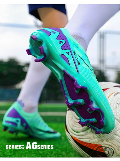 Men Football Shoes Cleats Outdoor Grass Society Training Match Football Field Boots Resistant Studded Soccer Shoes Sport Wear