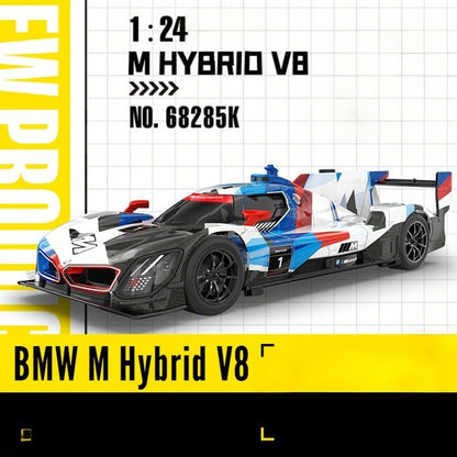 1:24 BMW M Hybrid BMW M Motorsport DTM LMDh Carro Miniatura de Liga de Metal Fundido Modelo de Carro em Escala Som?Luz Brinquedo Infantil de Carro Presente