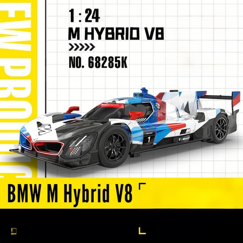 1:24 BMW M Hybrid BMW M Motorsport DTM LMDh Carro Miniatura de Liga de Metal Fundido Modelo de Carro em Escala Som?Luz Brinquedo Infantil de Carro Presente