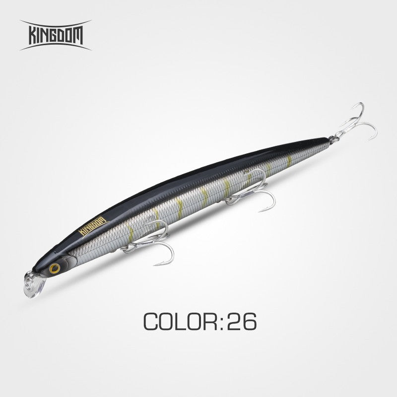 Kingdom Long Casting Fishing Lure 14.5g 19g 29g Floating Slow Sinking Minnow Wobbler Artificial Hard Bait Jerkbaits Seabass Pike