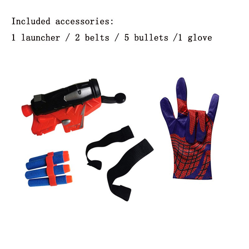 Novo para Homem-Aranha Boneco Brinquedo Crianças Plástico Cosplay Luva Lançador Conjunto Herói Lançador Brinquedo de Pulso Halloween Brinquedos Engraçados Presente para Menino
