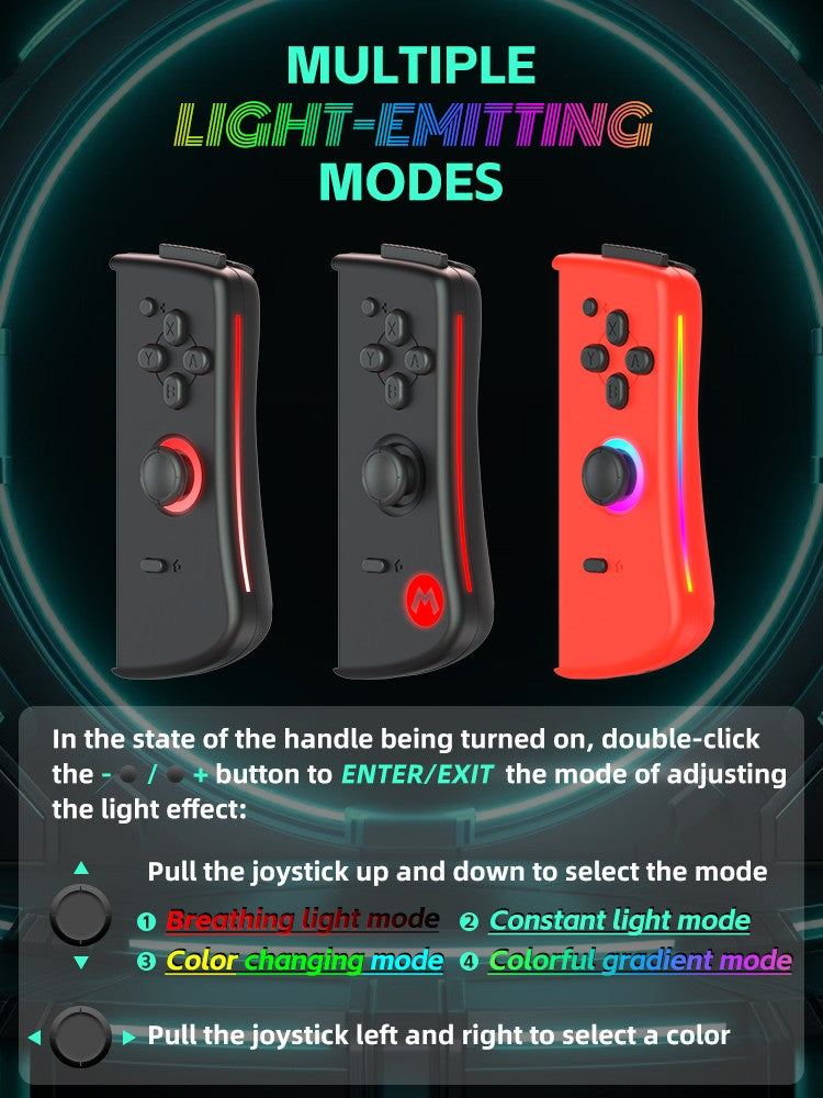 DATA FROG 2Pcs Wireless Joy Pad Game Controller With 6 Axis Gyro Wake Up Function For Switch Game Console Gaming Accessories