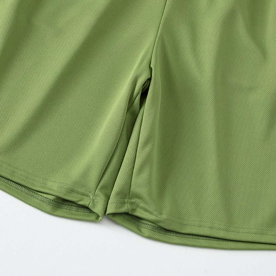 2-Piece Men's Summer Quick drying Sports Suit Loose And Breathable Short Sleeved T-shirt Running And Fitness Black Pocket Shorts