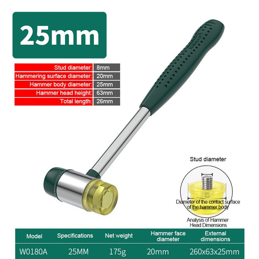 WYNN'S Martelo de Borracha Dupla Face Macio para Instalação de Pisos Domésticos Decoração Joias Artesanato Ferramenta Manual DIY