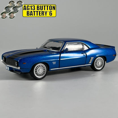 1:32 Chevrolet Camaro SS 350 1969 Super Carro Esportivo Clássico Liga Diecast Modelo de Carro Veículos em Miniatura Enfeites de Alta Simulação