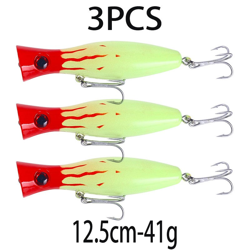 Iscas de Pesca Popper Topwater 11cm 23g 13cm 43g Pesca Boia Artificial Pesca de Baixo, Lúcio, Carpa, Wobbler, Artigos de Pesca