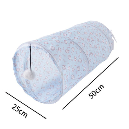 Túnel para Gatos Dobrável Túnel para Gatos Suprimentos para Animais de Estimação Brinquedo de Gato de Passar Túnel de Brincar Barril Perfurado Respirável para Papel de Barulho Interno