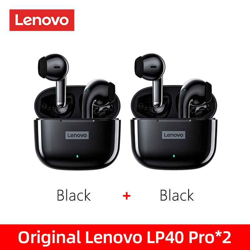 Fone de Ouvido TWS Original Lenovo LP40 Pro 100% Sem Fio Bluetooth 5.1 Esportivo com Redução de Ruído Controle de Toque 250mAh Novo 2022