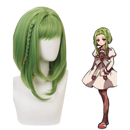 HAIRJOY Nanamine Sakura Peruca Cosplay Verde Cabelo Sintético Perucas Médias Comprimento Fibra Resistente ao Calor