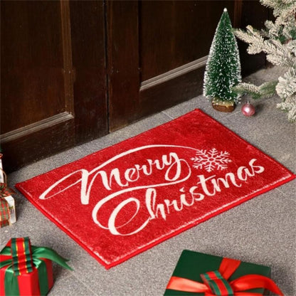 Christmas Mats Imitation Cashmere Carpet Bathroom Room Living Room Absorbent Non Slip Floor Mat Carpet Door Mat Home Party Decor