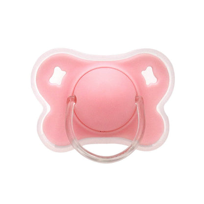 4-Color Silicone Baby Pacifier with Thumb & Round Nipple,Daily Use Flower Design Soother Pacifier with Cover for Kids