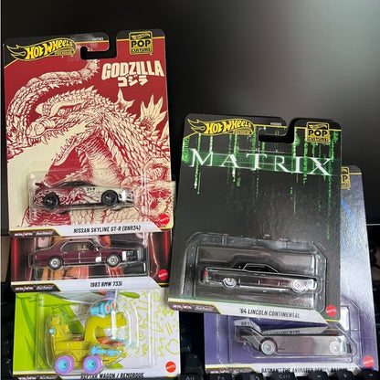 Hot Wheels Pop Culture N Series Original 1/64 Nissan Skyline BMW Lincoln Liga Die-Cast Modelo de Carro Coleção Presentes Brinquedos Surpresa