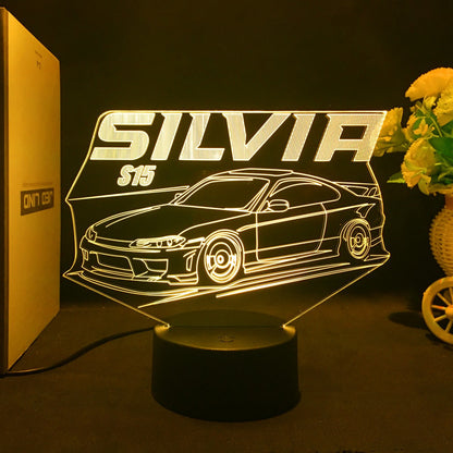 Sports Car 3d Illusion Lamp for Kids Bedroom Decor Nightlight Touch Sensor Atmosphere Birthday Gift Supercar Led Night Light