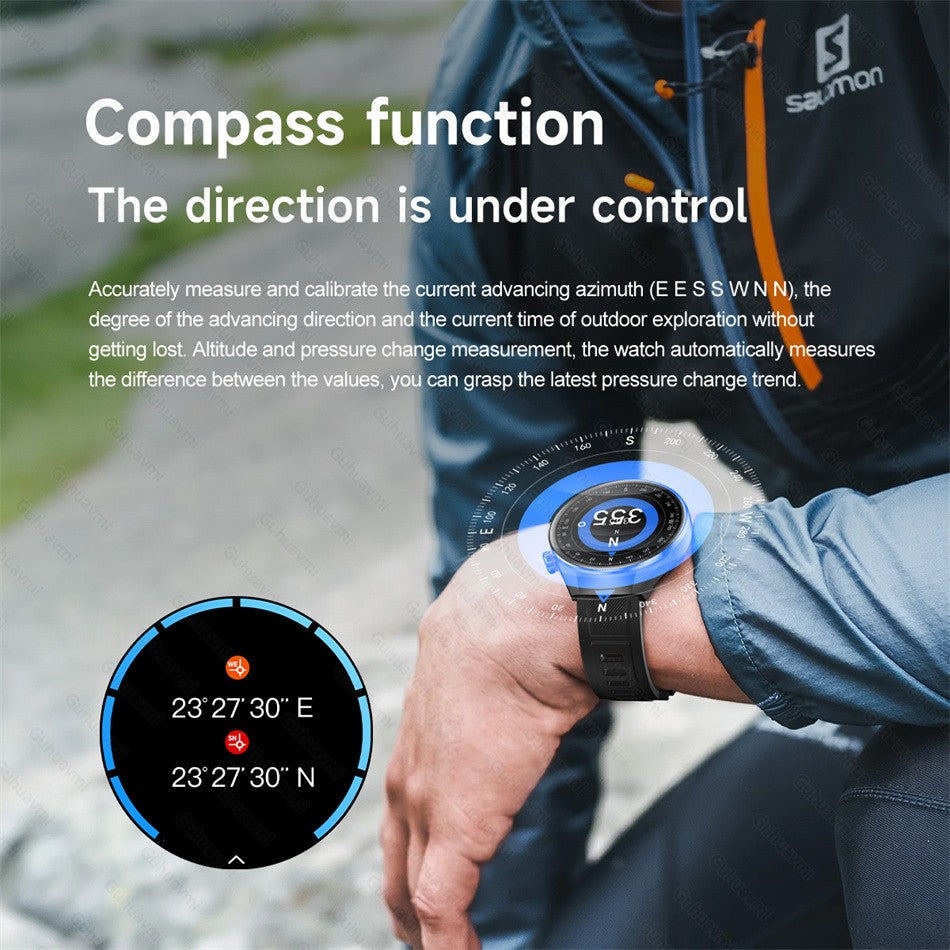 2025Novo Para moda G5 Pro Smart Watch Masculino Tela AMOLED HD GPS Trajetória de movimento Frequência cardíaca Chamada Bluetooth 1,75" SmartWatch IP68