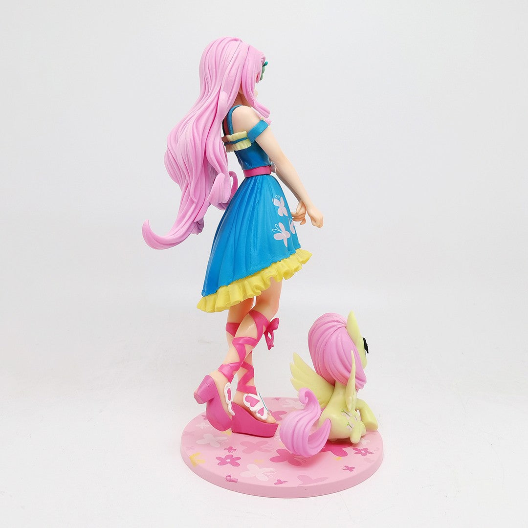 My little Pony Bishoujo Rarity Sunset Shimmer Applejack Twilight Sparkle Pinkie Pie Anime PVC Action Figure Toy Collection Doll