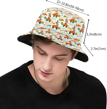 Easter Eggs 4 Bucket Hat for Women Men Summer Travel Beach Sun Cap Easter Hat Outdoor Fisherman Hat Unisex