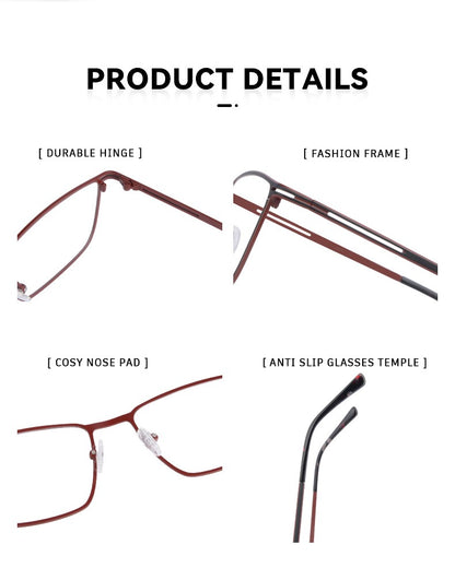 Óculos de Leitura KANSEPT Plus para Homens Lente de Vidro Transparente Óculos de Grau Feminino Lentes de Miopia Armações de Óculos