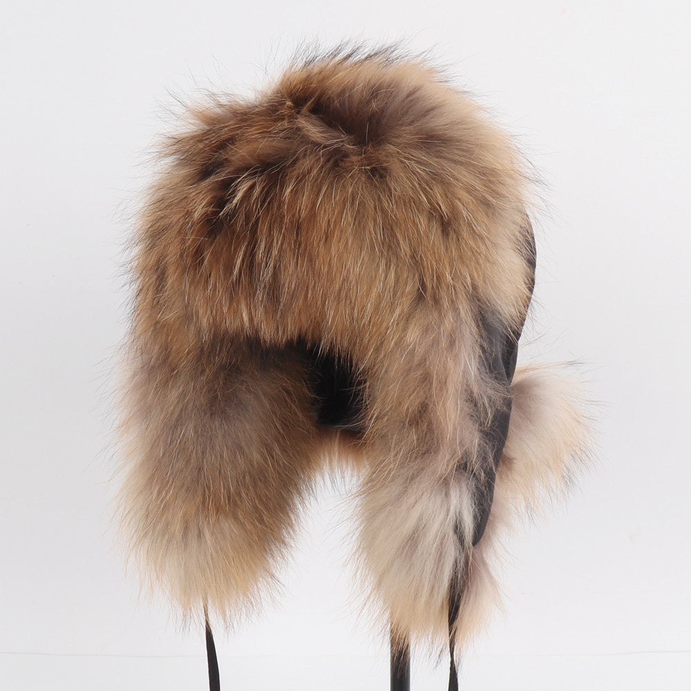 2025 Novo Chapéu Feminino Ushanka Russo de Pele de Raposa Natural Inverno Grosso Quente Orelhas Moda Chapéu Bomber Senhora Gorro Genuíno de Pele de Raposa Real