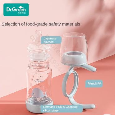 Dr.Green Wide Mouth Newborn baby bottles PPSU Washable Bottles Forward and reverse bi-directional scale inverted milk brewing