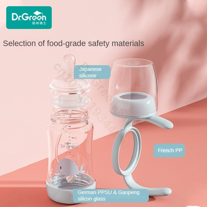 Dr.Green Wide Mouth Newborn baby bottles PPSU Washable Bottles Forward and reverse bi-directional scale inverted milk brewing