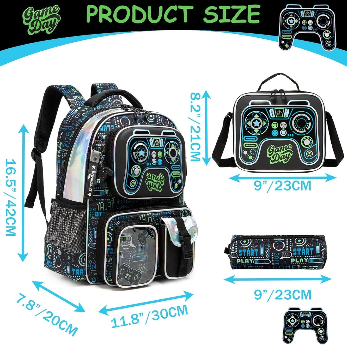 Meetbelify Mochila para Meninos Mochilas para Alunos do Ensino Fundamental Pré-Escolar Infantil Mochila Escolar Fofa com Lancheira e Estojo