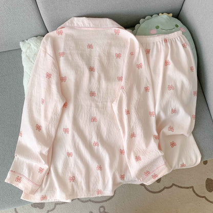 Spring/Autumn New Arrivals: Cloud-Print Cotton Long-Sleeved Pyjama Set for Women Adorable Sweetheart Style Nightwear Homewear Se