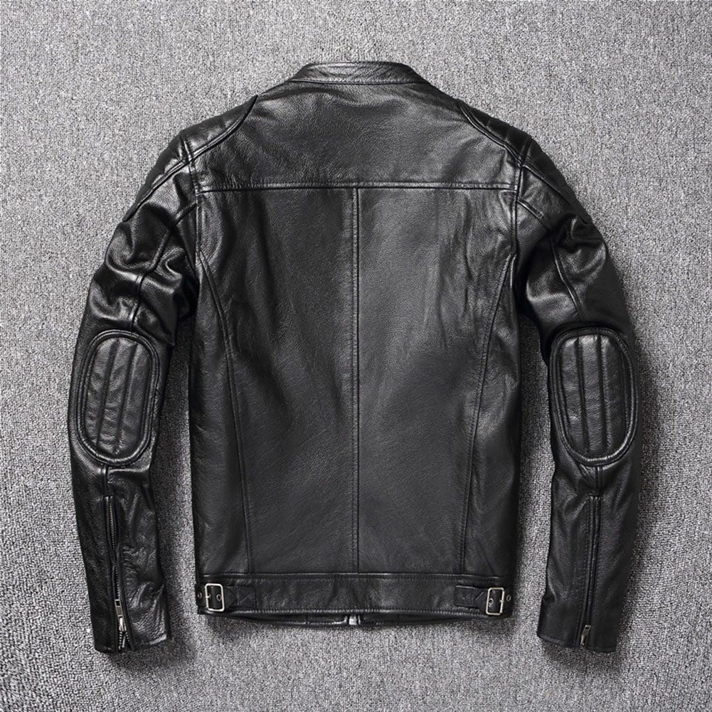 Men Imatition Leather Retro Stand Collar Jacket PunkStyle Coat Motorcycle Clothe