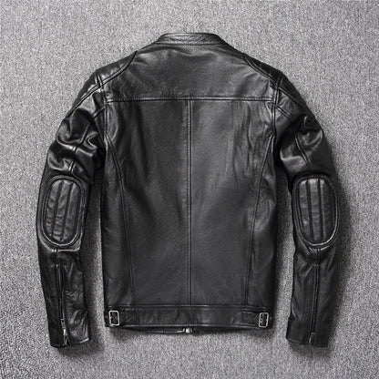 Men Imatition Leather Retro Stand Collar Jacket PunkStyle Coat Motorcycle Clothe