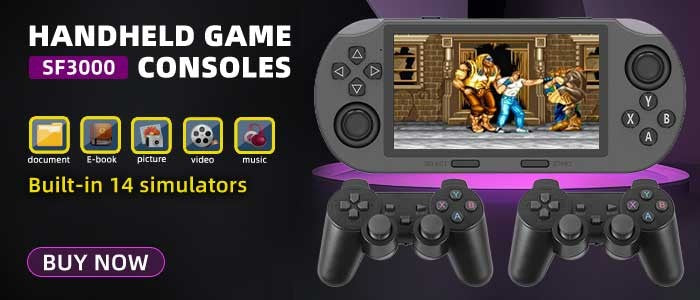 VILCORN SF3000 HD Handheld Game Console for PS1 MAME Retro Emulator 4.5 inch FHD Portable Gaming Machine Christmas Gift