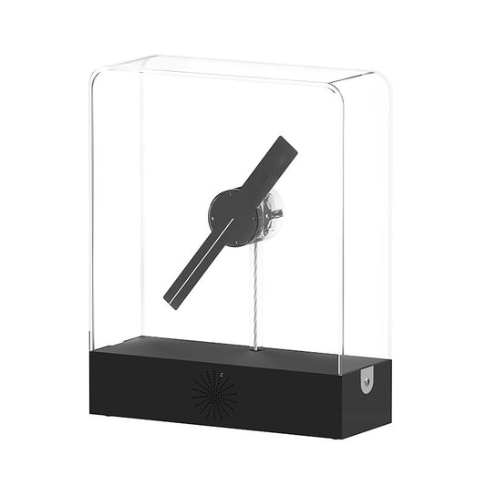 3D Glasses-Free Holographic Fan  LED Light Display Box for Halloween & Christmas Desktop Decor Plays Videos & Images